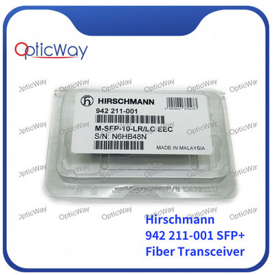 Hirschmann SFP+ Fiber Transceiver 942 211-001 LC Duplex 10GBASE-LR 1310nm 10KM