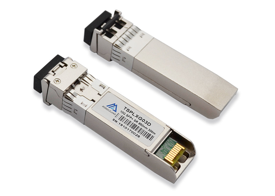 300m 10 Gbe SFP+ SR Fiber Transceiver 850nm 8.2 1dBm Output Power