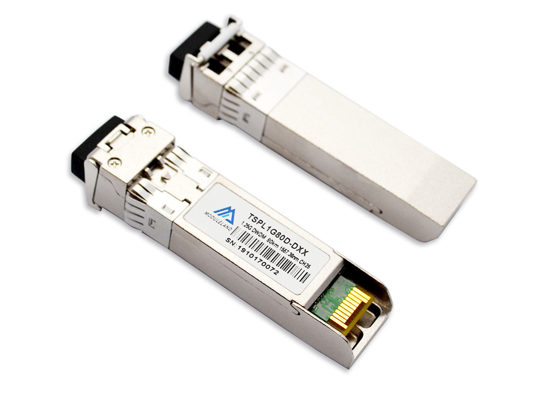 Duplex LC Connector 1.25G DWDM SFP Transceiver 40km Transmission Distance