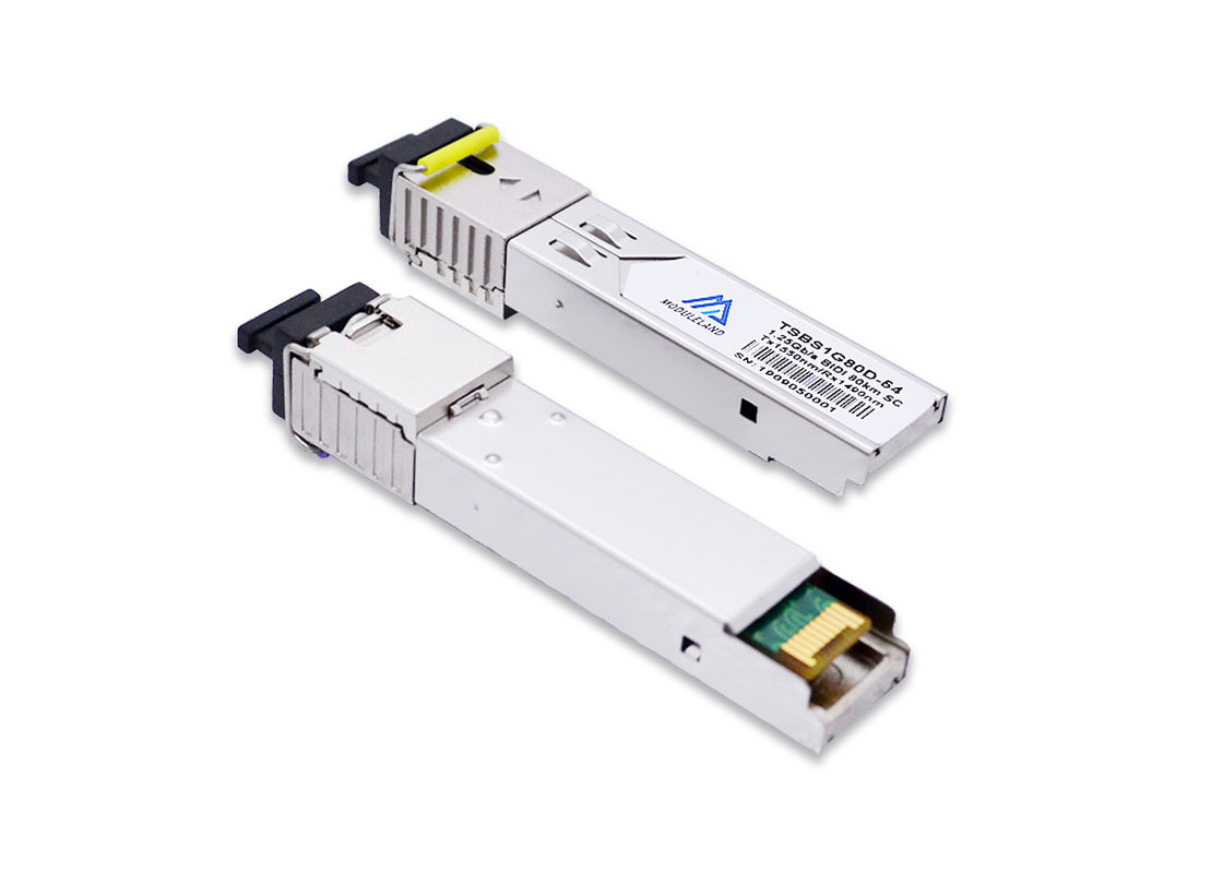 DFBLD 1.25Gb/s 80Km BiDi SFP Transceiver Hot Pluggable Single SC