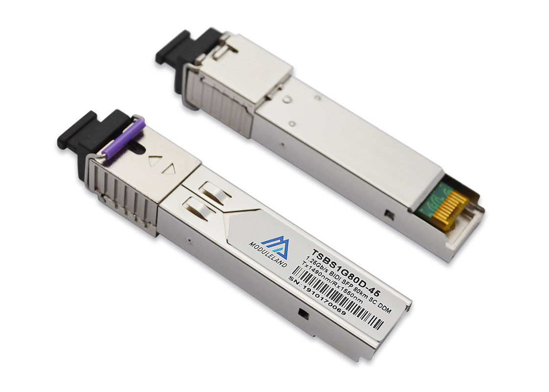 2.5Gb/S 80Km SC BiDi SFP Transceiver Hot Pluggable Single 1490nm 1550nm