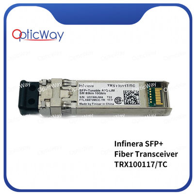 Infinera TRX100117/TC 10G DWDM Tunable APD LIM 80km LC SFP+ Fiber Transceiver