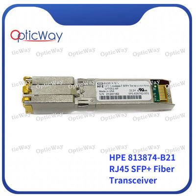 Modulo de transmissor de fibra de 30 m SFP+ HPE 813874-B21 10GBASE-T RJ-45 de cobre
