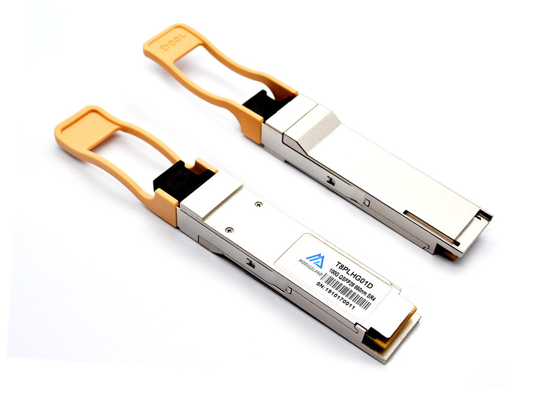 Data Centers QSFP28 100Gbase SR4 MPO 12 Receptacle 100m over OM4 MMF