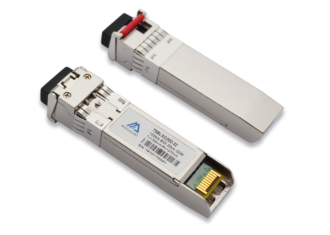 20km Transmission 10G Optical Transceiver BiDi Built In Digital